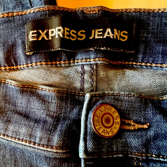 👖EXPRESS JEANS👖SKINNY MID RISE STRETCH JEANS EUC💥 - Picture 6 of 10